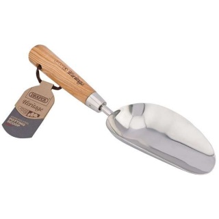 99024 | Draper Heritage Stainless Steel Hand Potting Scoop with Ash Handle