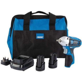 99717 | Draper Storm Force® 10.8V Power Interchange Impact Wrench Kit 2 x 1.5Ah Batteries 1 x Charger 1 x Bag