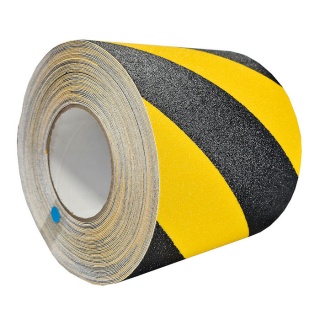 150mm Wide Black-Yellow Anti-slip Hazard Deck Tread Self-adhesive Tape | Re: HC010030