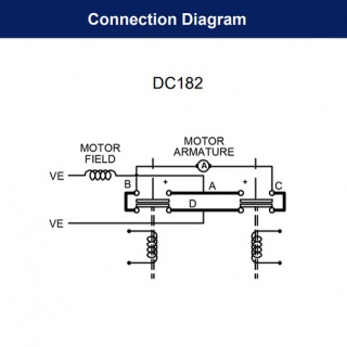 DC182-180L Albright 12V DC Intermittent Motor-reversing Contactor - Large Tips