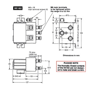 DC182-490 Albright 12V DC Intermittent Motor-reversing Solenoid Contactor