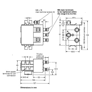 DC182B-7 Albright 48V DC Intermittent Motor-reversing Solenoid Contactor