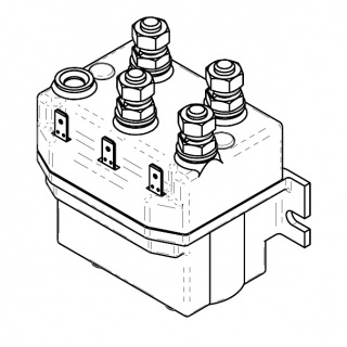 DC88-1066PL Albright 12V Reversing Solenoid 100A IP66 - Highly Intermittent