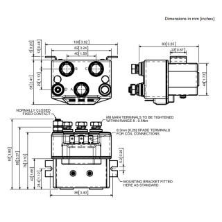 DC88-556PL Albright 24V DC Motor-reversing Solenoid Intermittent 100A IP66