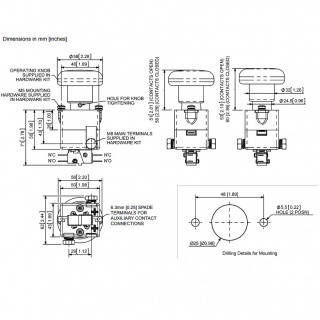 ED125A-2 Albright Emergency Disconnect Switch 125A - 48V Max. With Auxiliary