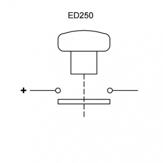 ED250L-4 Albright HD Emergency Stop Switch with Key 250A 48V Maximum