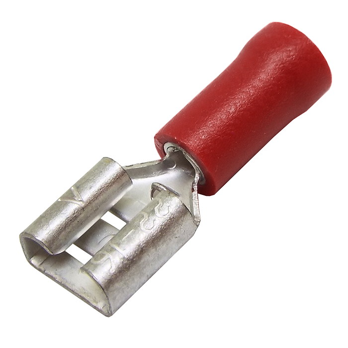 Red Female 2.8mm Spade Connector Crimp Terminals Electrical Wiring Pack of 50