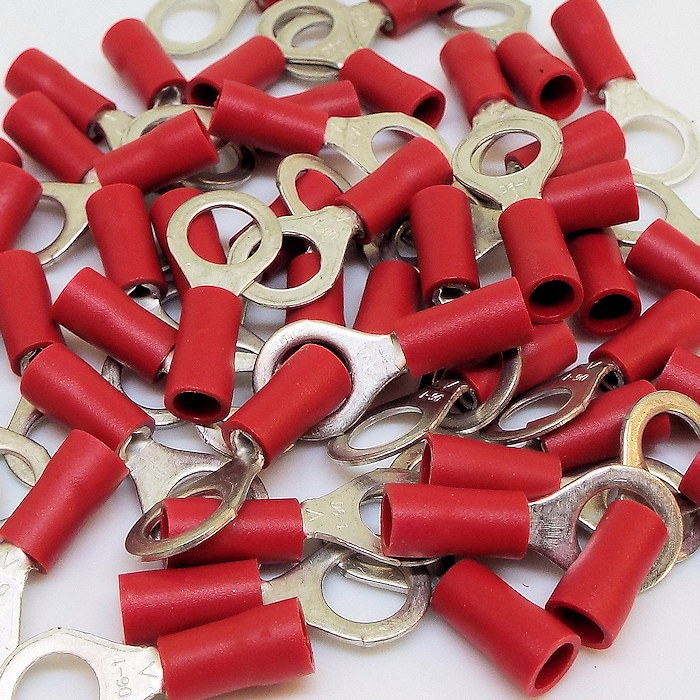0-001-20 | Durite 6.40mm Red Automotive Ring Crimp Terminals