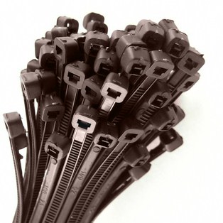 0-002-13 Pack of 100 Durite Brown Cable Ties 200mm x 4.8mm
