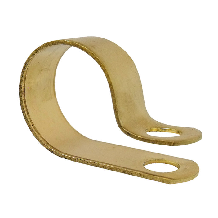 0-002-64 Pack of 25 Solid Brass P-Clips for Cable up to 20mm Diameter