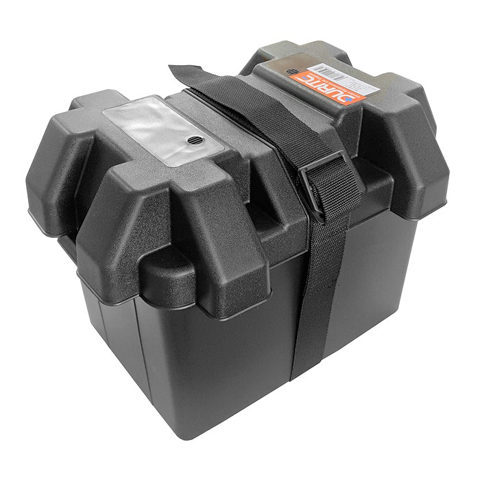 0-087-40 Black Moulded Plastic Standard Battery Box - Small