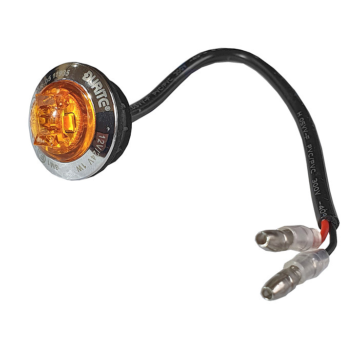 017058 Durite 12V24V Round LED Amber Side Marker Lamp
