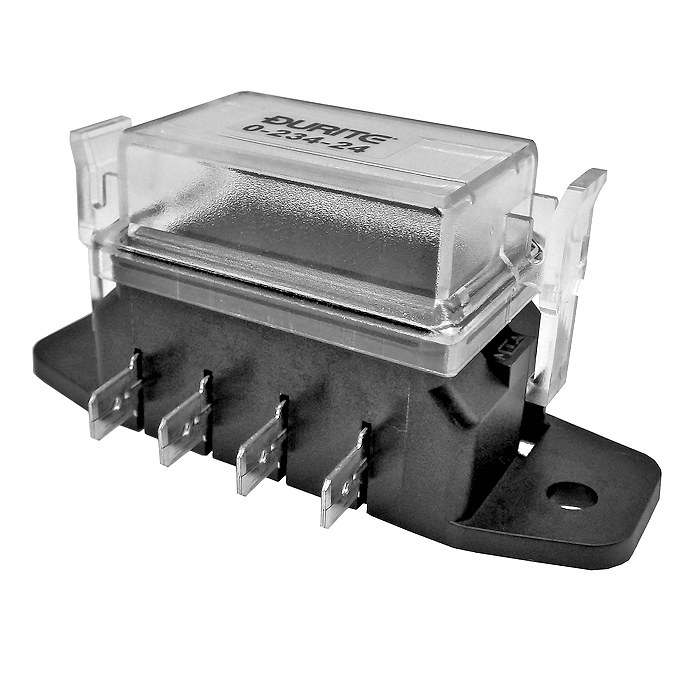 Durite 4-way Standard Blade Fuse Box with Cover | Re: 0-234-24