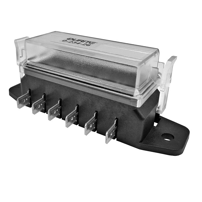 Durite 6-way Standard Blade Fuse Box with Cover | Re: 0-234-26