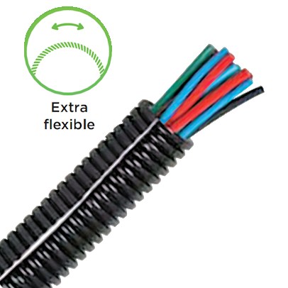 Durite Extra Flexible Convoluted Split Tubing 4.5NW | Re: 3-331-36