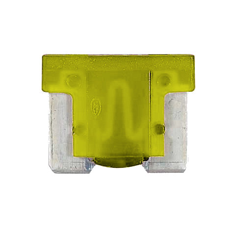 0-371-20 Pack of 10 Durite 20A Low Profile MINI Blade Fuse Yellow
