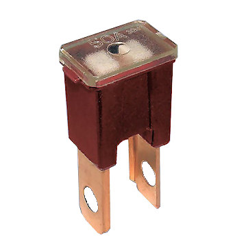 0-379-55 Red Male PAL Straight Leg Automotive Fuse 50A