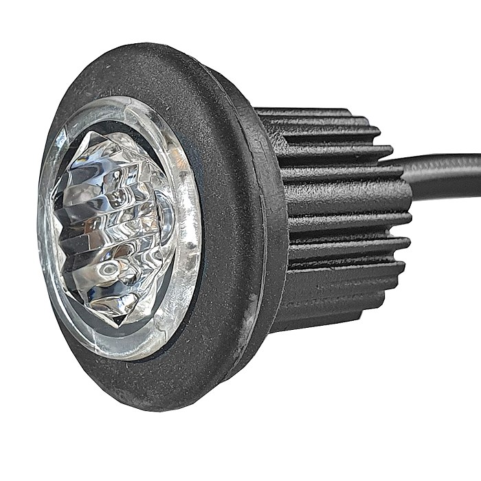 0-441-41 Durite 12V-24V Round R65 Micro LED Amber Warning Light