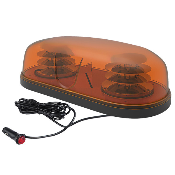 LED Rotation Light, Orange R65, 12-24V Magnet food + Cigarette
