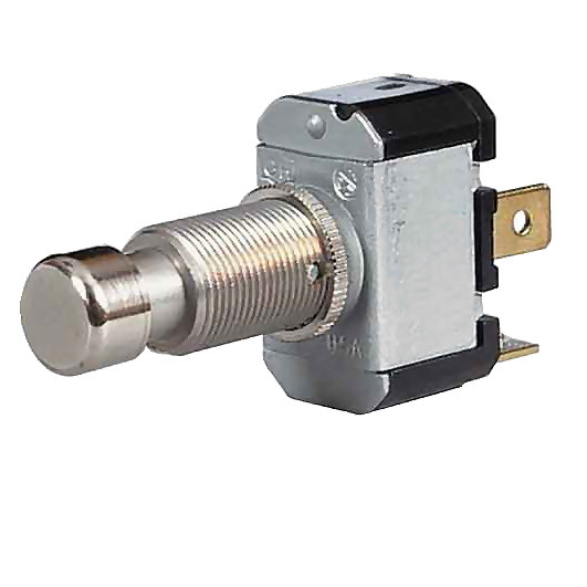 048590 Durite 6A Singlepole Metal Push Switch