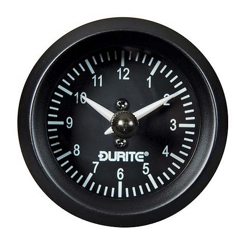 0-523-03 Durite 12V-24V Analogue Illuminated Clock 52mm Diameter