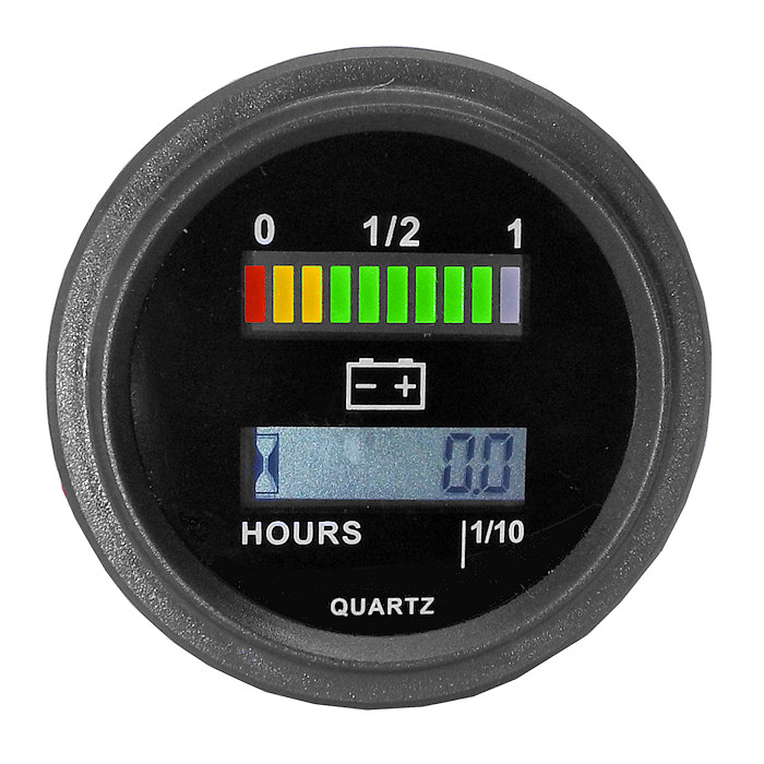 0-523-18 Durite 12-72V LCD Hour Meter and Battery State Indicator - 52mm