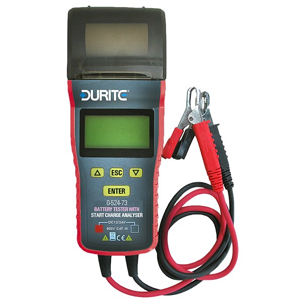 0-524-73 Durite 12V-24V Battery Tester With Start Charge Analyzer
