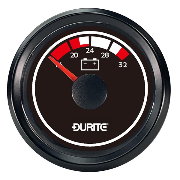 052562 Durite 24V Marine Battery Meter 24Vdc LED BDI