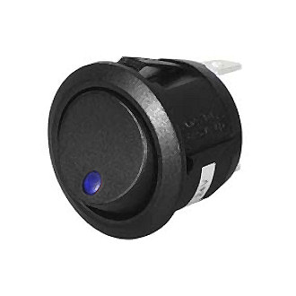 0-531-02 | Durite On-Off Blue LED Round Rocker Switch - 10A