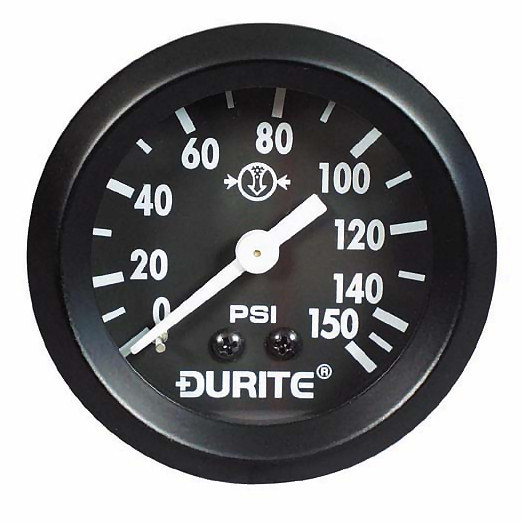 0 533 01 Durite 12V 24V Illuminated Air Pressure Gauge 52mm Diameter