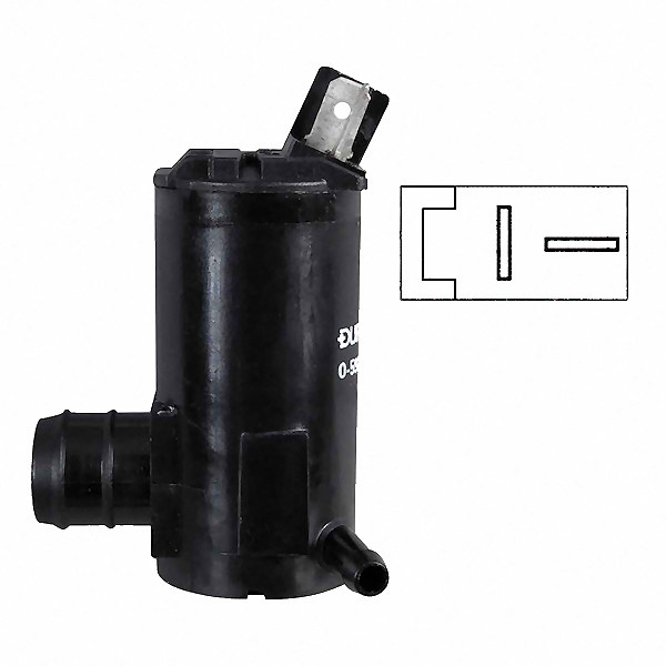 Washer pump outlet