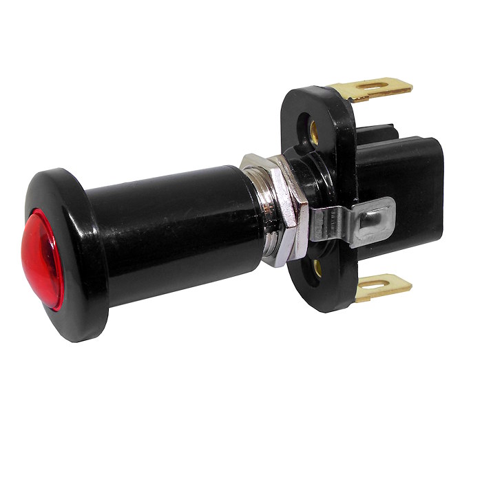 059715 12V 10A Red Illuminated OnOff PushPull Switch