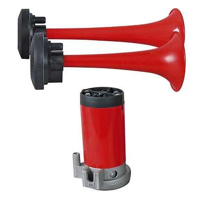 0-642-00 Twin Tone Air Horns with a 12V Compact Air Compressor