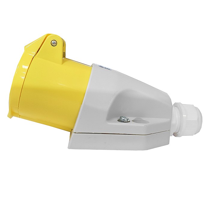 0-698-69 | Durite 110VAC 16A Yellow Surface Mounted Socket