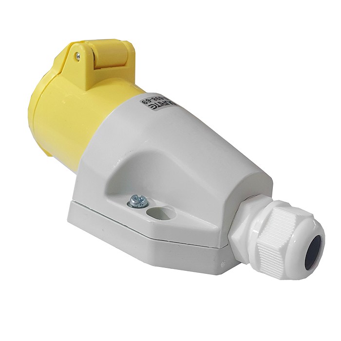 0-698-69 | Durite 110VAC 16A Yellow Surface Mounted Socket