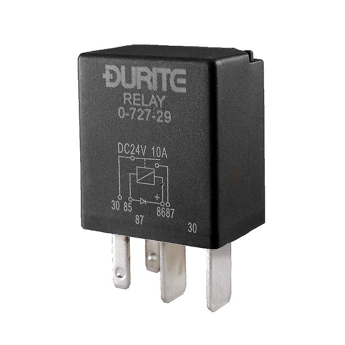 072729 Durite 24V 10A Relay Make and Break Diode Relays