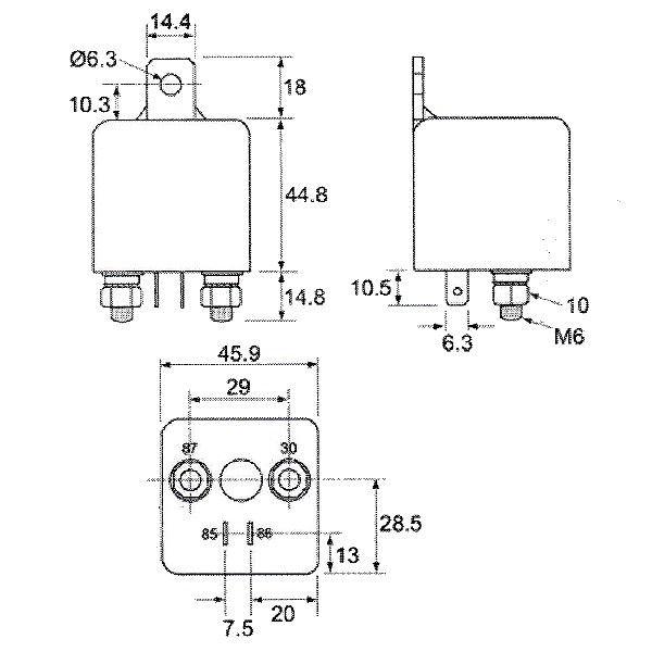 Durite 12V 200A Programmable Voltage Sensitive Relay 072743