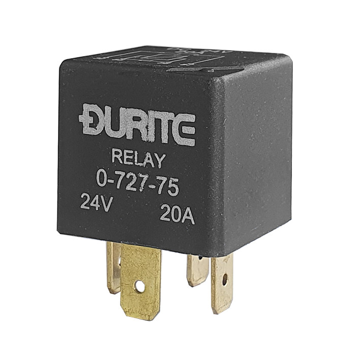 0-727-75 Durite 24V 20A Mini Make and Break Relay with Sealed Resistor