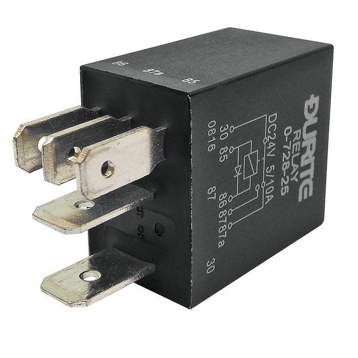 durite-24vdc-5a-10a-changeover-relay-with-diode-0-728-25