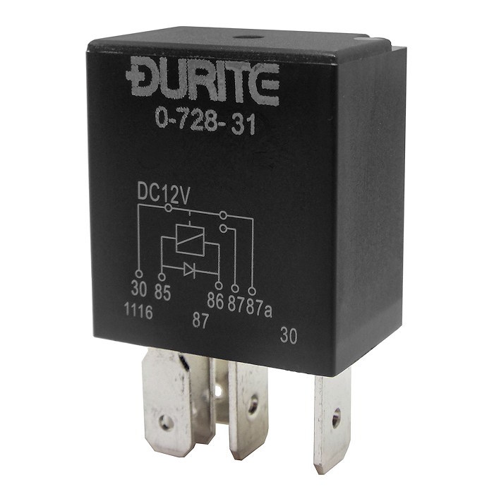 Durite 12V 20A-30A Changeover Relay with Diode | Re: 0-728-31