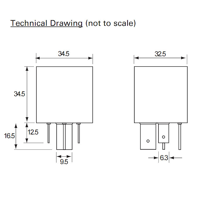 072842 Durite 24V Changeover Relay 40A50A Heavy Duty Relays