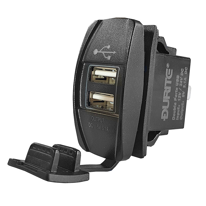 0-790-00 Durite 12V-24V High-quality Fast Charge USB Socket With 2 Ports