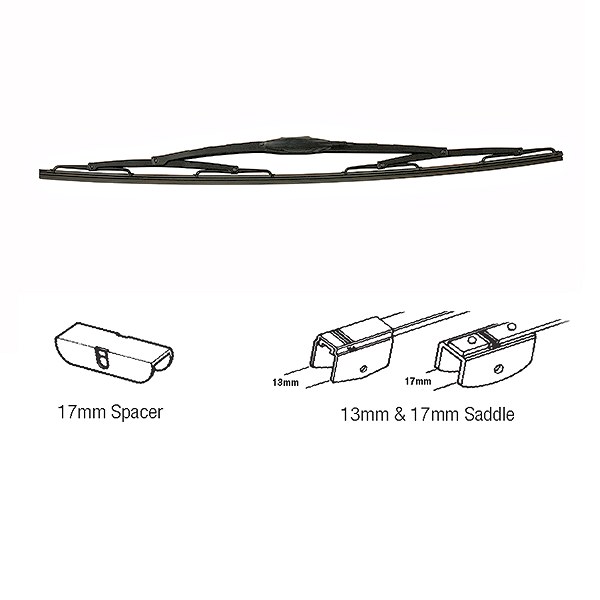 0-896-02 22'' 550mm Commercial Vehicle Wiper Blade - Bolt & Spacer Fitting