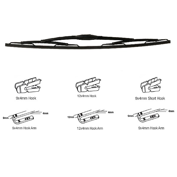 0-896-03 24'' 600mm Commercial Vehicle Wiper Blade - Short Hook Fitting