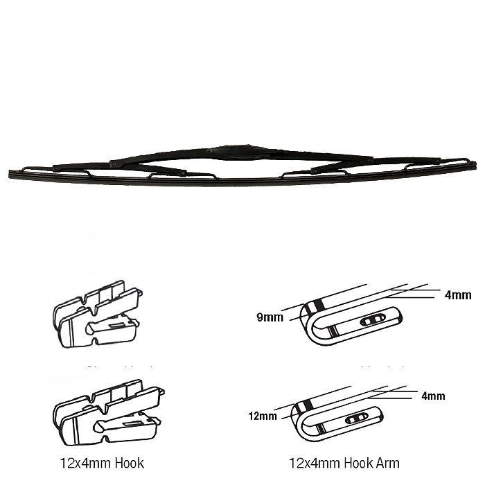 0-896-12 Heavy-Duty 28 Inch 700mm Wiper Blade -  Hook Fitting