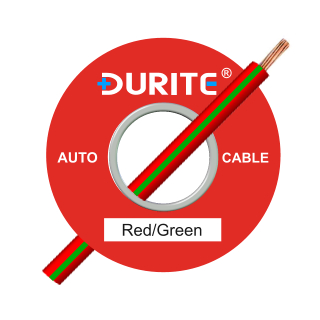 0-932-54 100m x 1.00mm Red-Green 16.5A Auto Single-core Cable