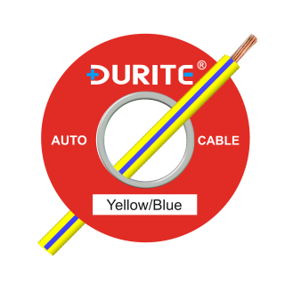 0-932-82 100m x 1.00mm Yellow-Blue 16.5A Auto Single-core Cable