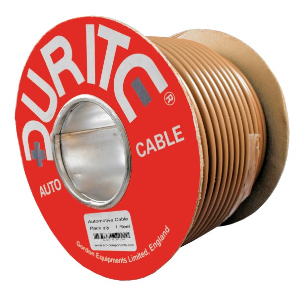 0-937-03 30m x 6.00mm Brown 50A Single-core Thin Wall Auto Electrical Cable