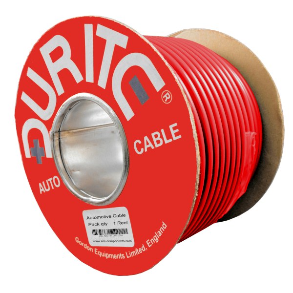 0-938-05 30m x 8.50mm Red 63A Single-core Thin Wall Auto Electrical Cable