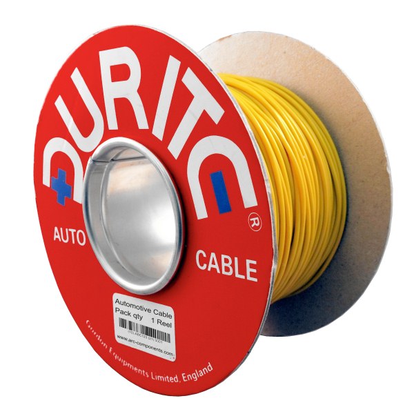 0-941-08 50m x 0.65mm² Yellow 5.75A Auto Single-core Electric Cable